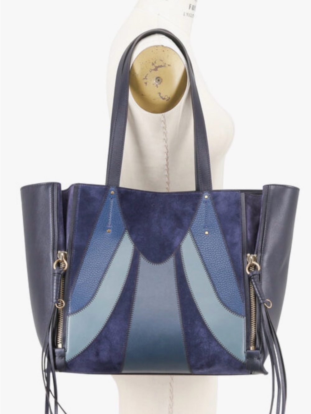 Chloe Milo Patchwork Tote - medium